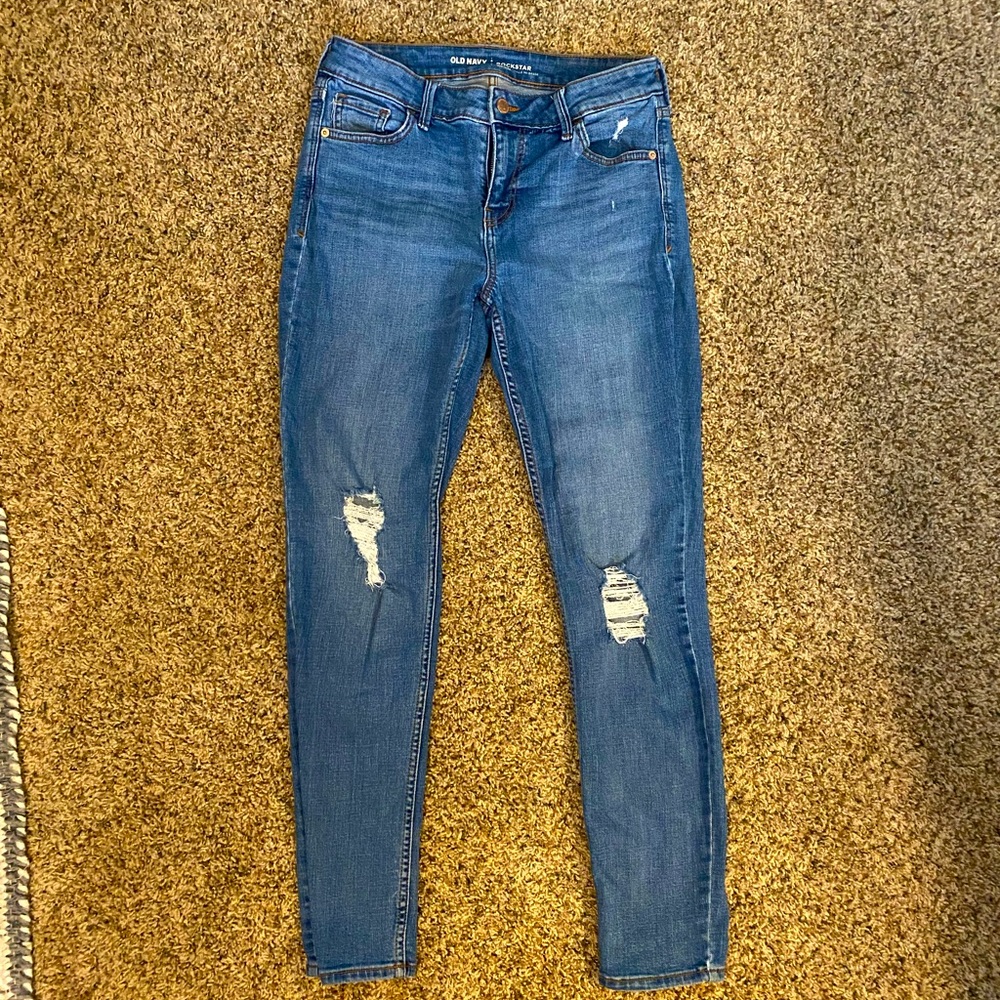 Old Navy mid rise rockstar jeans size 6